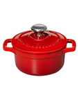 Chasseur Cast Iron Round Casserole, Ruby Red