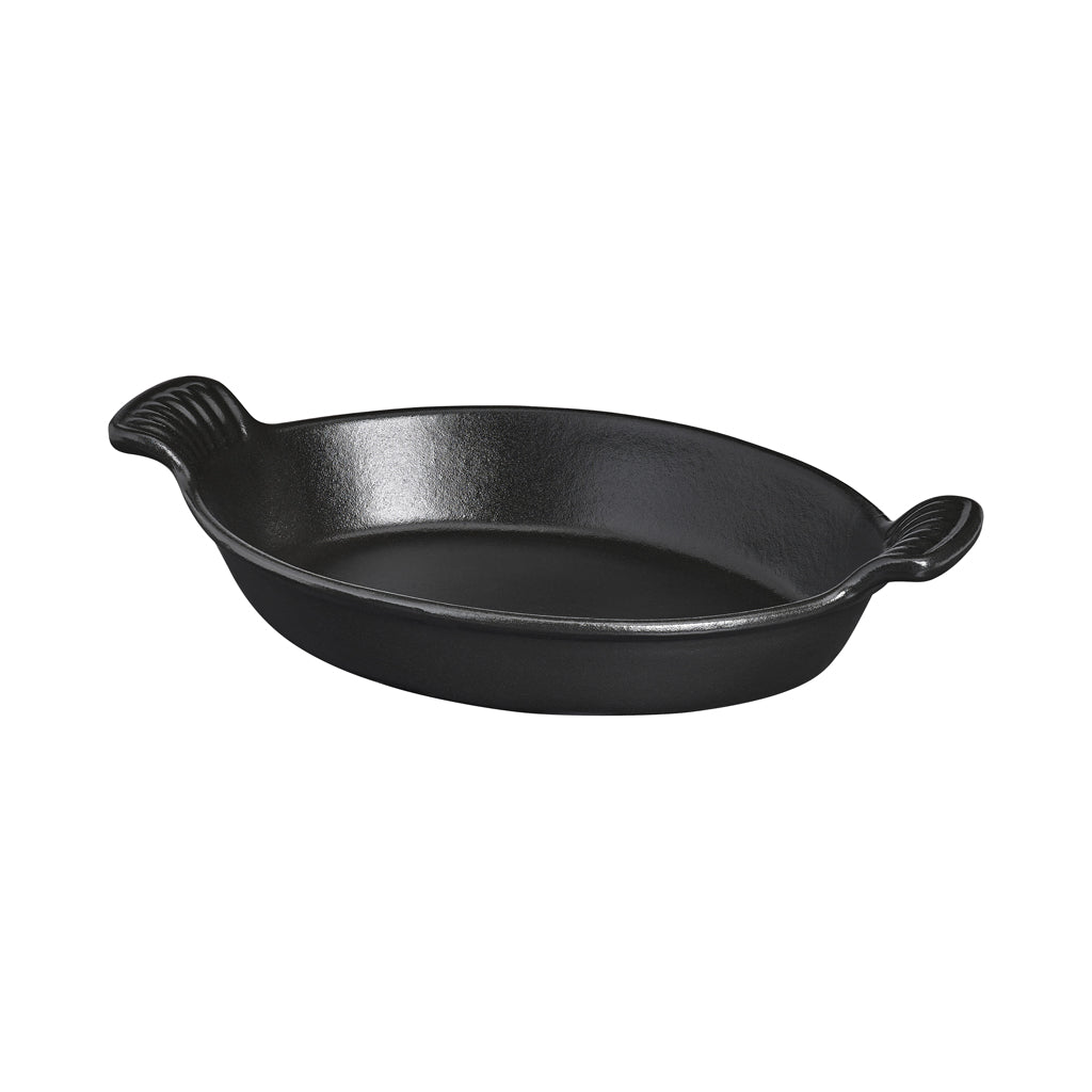 Chasseur Cast Iron Oval Dish, Matte Black