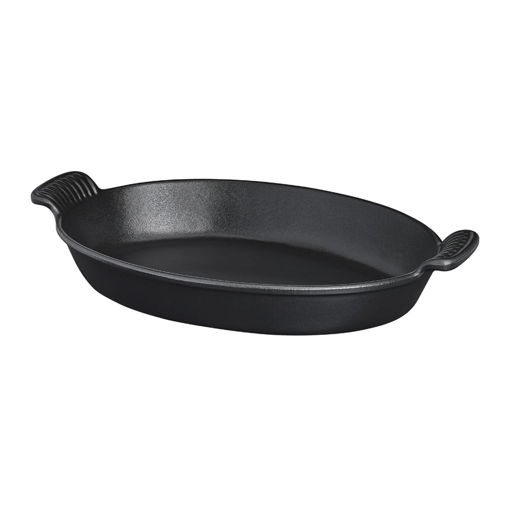 Chasseur Cast Iron Oval Dish, Matte Black