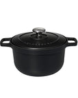 Chasseur Cast Iron Round Casserole, Matte Black