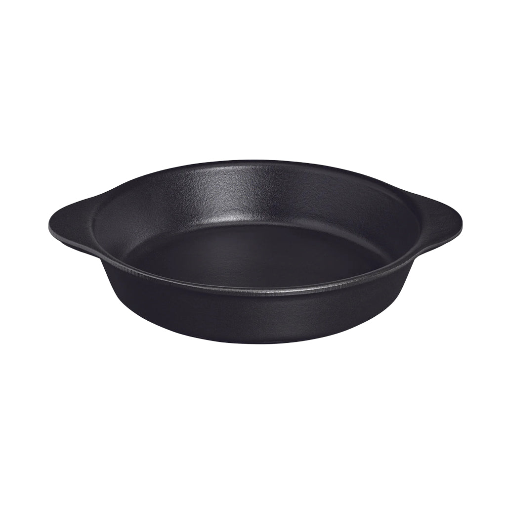 Chasseur Cast Iron Round Dish, Matte Black