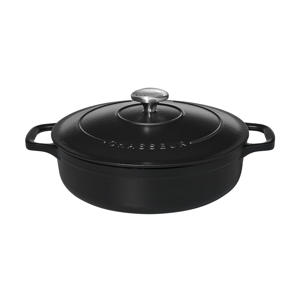 Chasseur Cast Iron Serving Casserole, Matte Black