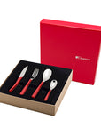 Degrenne Quartz Rouge Cutlery Collection, 24 Pieces