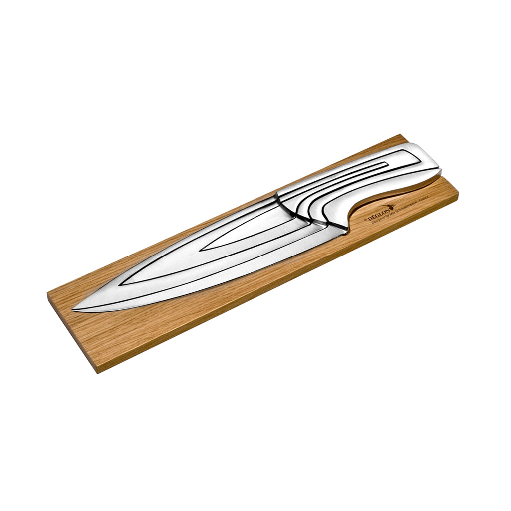 Déglon Meeting® Puzzle Knife on Oak Base