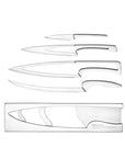 Déglon Meeting® Puzzle Knife on Stainless Steel Base, 5 pieces