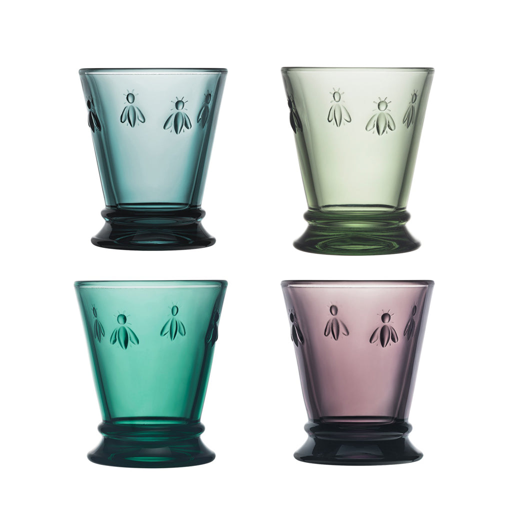 La Rochère Colored Bee Tumbler, Assorted Set of 4