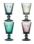 La Rochère Colored Bee Wine Glasses, Assorted Set of 4