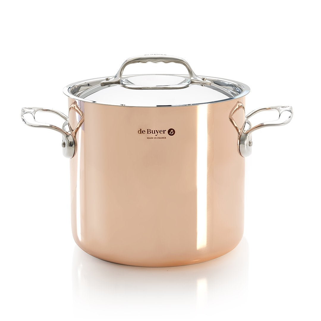 de Buyer Prima Matera Copper Stockpot with Lid, 8"